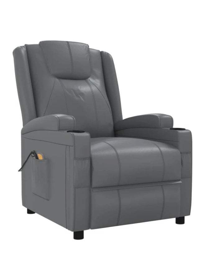 فيداكسل كرسي استرخاء كهربائي قابل للرفع والتدليك من فيدا إكس إل - كرسي رفع كهربائي لكبار السن - تدليك بالاهتزاز بست نقاط ووظيفة تدفئة - جلد صناعي بلون أنثراسيت - Image 3